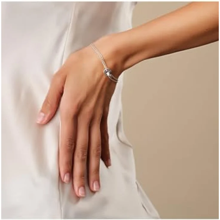 JETTE Damen-Armband 925er Silber mit 27 Zirkonia, One Size, Silber – Bild 4