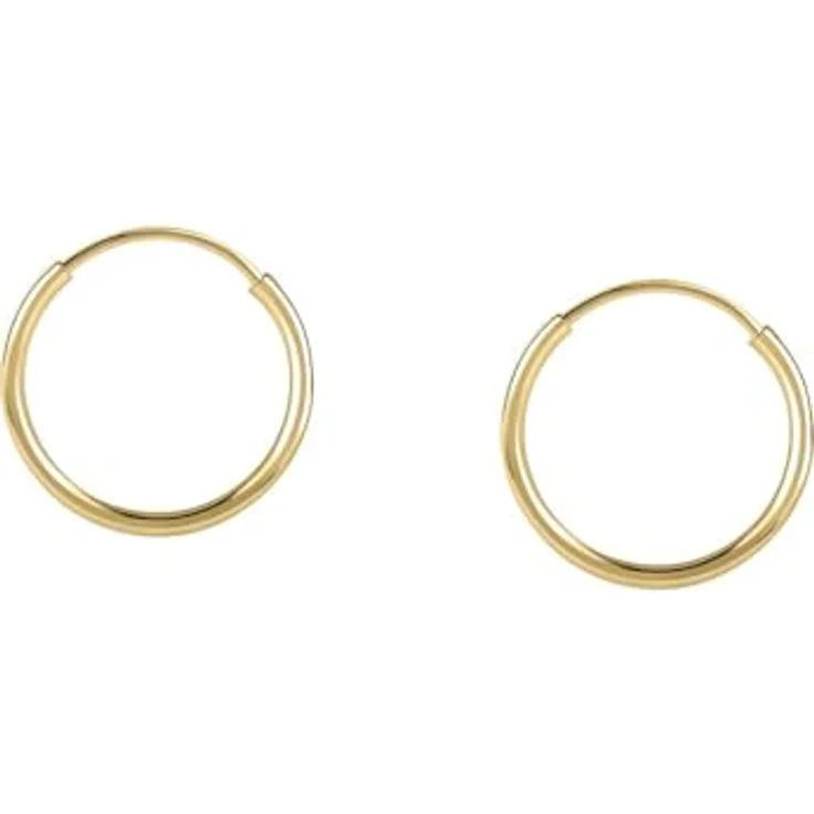 FAVS Damen-Creolen 375er Gelbgold, zeitloser Ohrschmuck in One Size – Bild 2