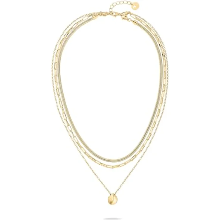 Tamaris Halsketten-Set TS-0040-NN, Edelstahl IP Gold, 50 cm mit organischem Anhänger – Bild 2