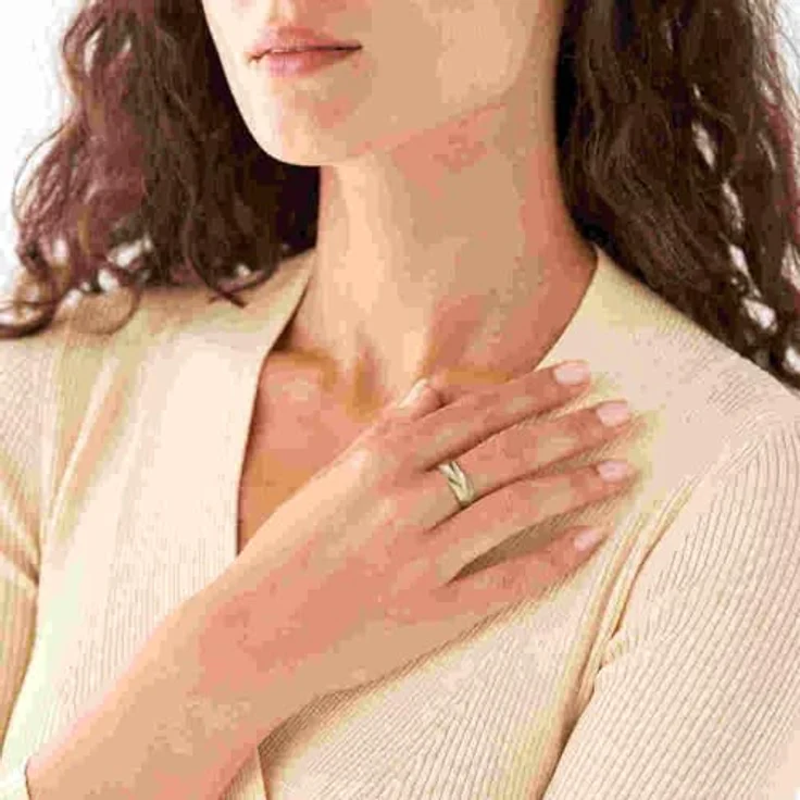 Fossil Damen Edelstahlband Ring, 6.5, goldfarben, poliert – Bild 3