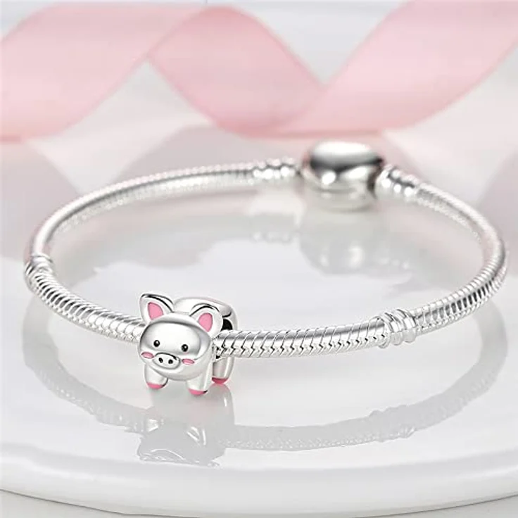 Pandach Charm Anhänger 925 Sterling Silber mit Zirkonia, kompatibel mit europäischen Armbändern und Halsketten für Damen und Mädchen – Bild 2