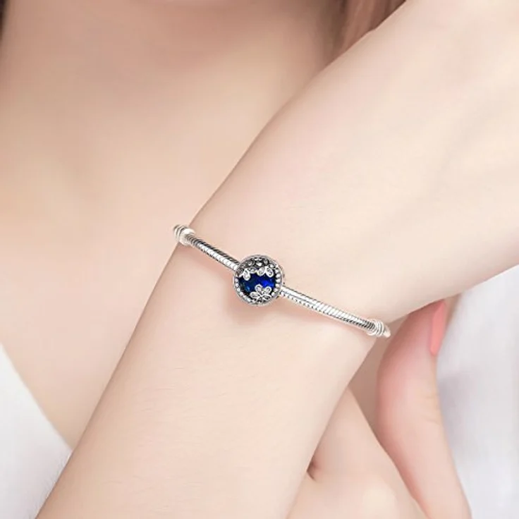 NINGAN Lovebeads Charm-Perle 925er-Sterlingsilber mit Zirkonia, transparent, für europäische Armbänder geeignet – Bild 5
