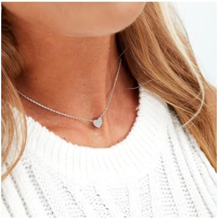 FAVS Damen-Kette 925er Silber mit 15 Zirkonia, Elegantes Design, One Size – Bild 2