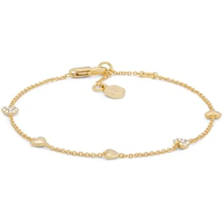 Fossil Sutton Damen Armband, Goldfarbenes Messing mit Karabinerverschluss, 165 mm Länge – Bild 1