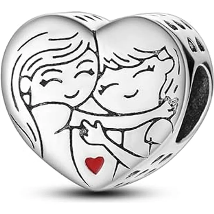 Pandach Charm Anhänger für Armband aus 925 Sterling Silber mit Zirkonia-Steinen, kompatibel mit europäischen Armbändern und Halsketten für Frauen und Mädchen