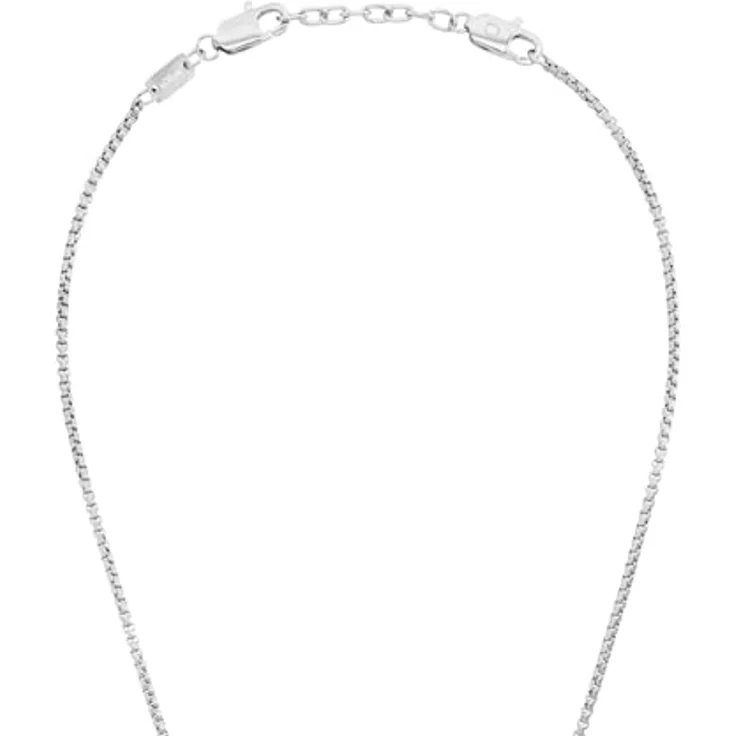 s.Oliver Kette mit Anhänger aus Edelstahl, Herren Halsschmuck, 55+5 cm, Silber, Geschenkbox, 2035796 – Bild 3