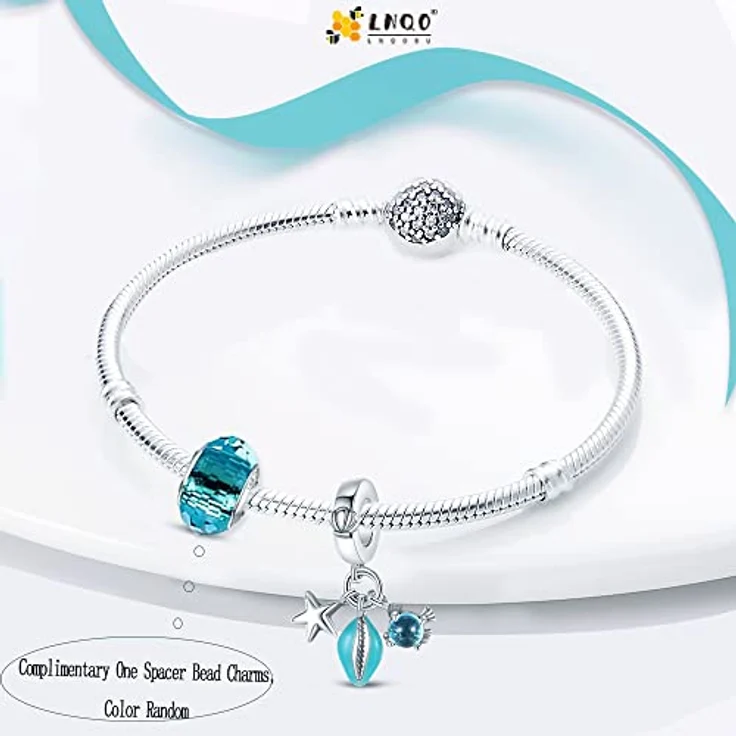 LNQOBU 925 Silber Glow in the Dark Glühwürmchen Charms, Farbwechselndes Chamäleon Bead Charm für Damenarmbänder und Halsketten – Bild 3