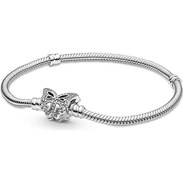 PANDORA MOMENTS Armband "Schmetterling", Silber mit Cubic Zirkonia, 20 cm, für bis zu 18 Charms – Bild 1