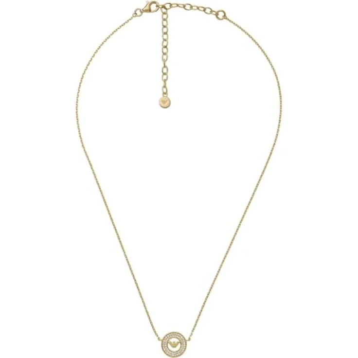 Emporio Armani Damen-Halskette aus Sterling Silber mit Karabinerverschluss, Narzissengold – Bild 2