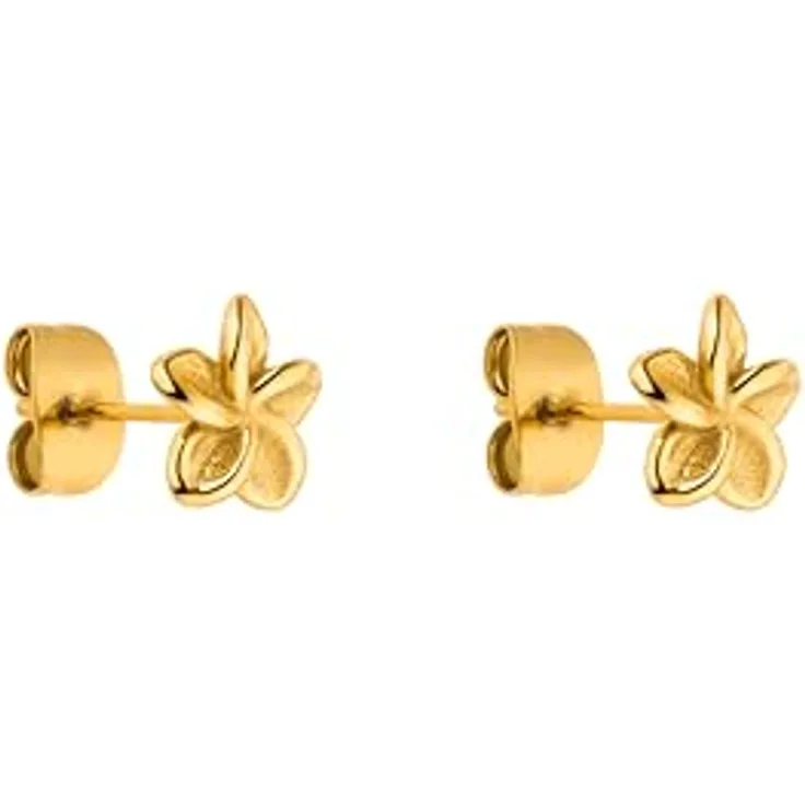 Purelei® Plumeria Ohrringe – Florales Blütendesign, Wasserfest, Edelstahl, 14K vergoldet, 18K rosévergoldet oder silberfarben