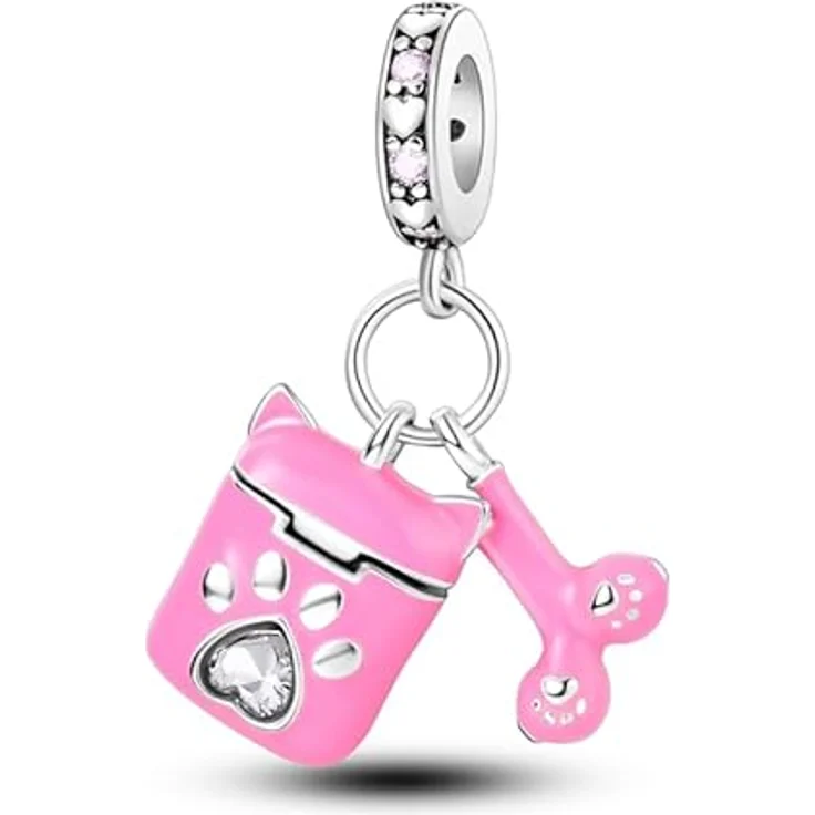 Pandach Damen Charm Anhänger, 925 Sterling Silber mit Zirkonia-Steinen, kompatibel mit europäischen Armbändern und Halsketten – Bild 1