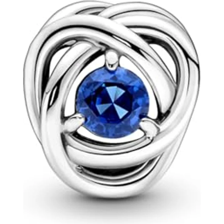 PANDORA September Geburtsstein Blauer Ewigkeitskreis Charm, Sterling-Silber mit tiefblauem Kristall, 790065C07 – Bild 2