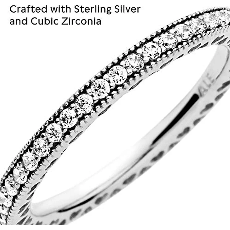 Pandora 190963CZ Damen-Ring Unendliche Herzen, poliertes 925/- Sterling Silber mit Zirkonia, Größe 58/18,5 – Bild 3