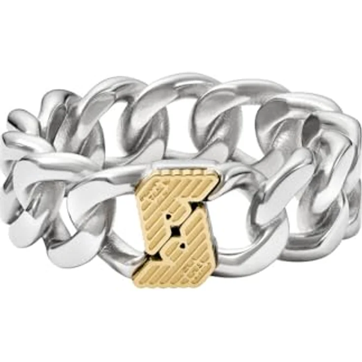 EMPORIO ARMANI Herren Ring EGS318504011, zweifarbig gebürsteter Edelstahl, 0.82 cm breit – Bild 1