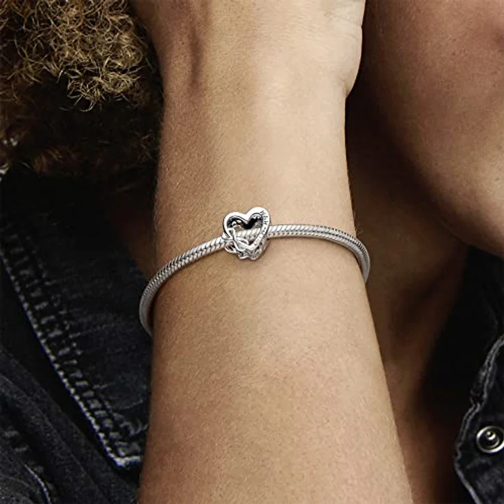 Pandora 798825C00 Silber Bead-Charm Love You Mum, Unendlichkeits-Herz aus 925 Sterlingsilber, geschwärzt, 11 x 11,5 mm – Bild 7