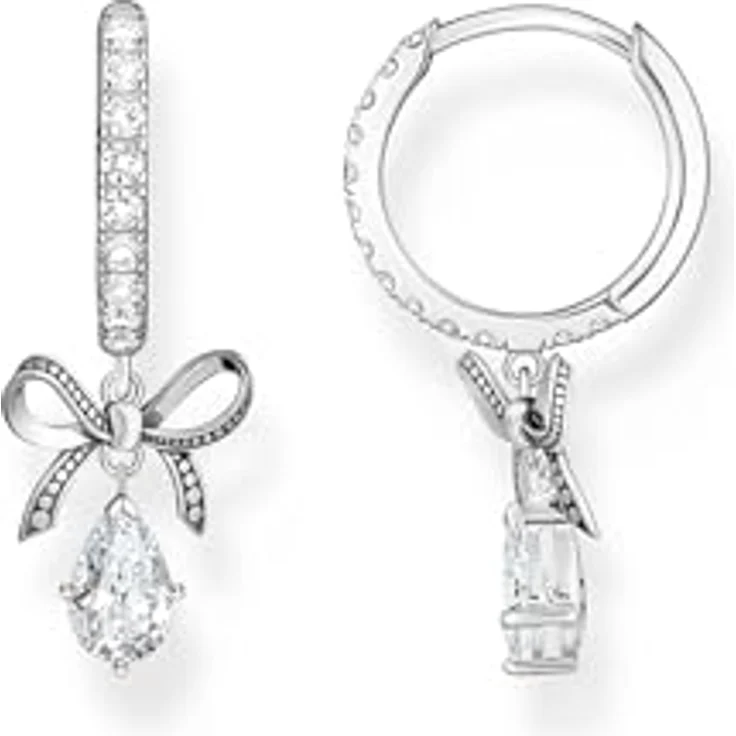 Thomas Sabo Creolen CR749-643-14, 925er Silber mit Zirkonia-Besatz, poliert, rhodiniert, Clipverschluss – Bild 1