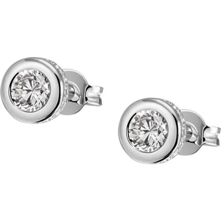 Firetti Paar Ohrstecker Solitär, Silber 925 mit Zirkonia (synth), elegantes Schmuck Geschenk