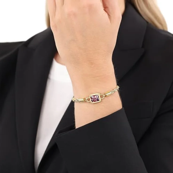 JOOP! Damen Armband Edelstahl mit Zirkonia, Bicolor, 19+3 cm, in Schmuck Geschenk Box, 2039847 – Bild 2