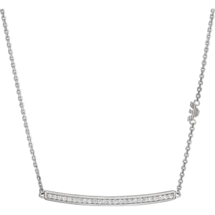 EMPORIO ARMANI Damenkette Plakette, Sterling Silber poliert mit Karabinerverschluss, EG3591040