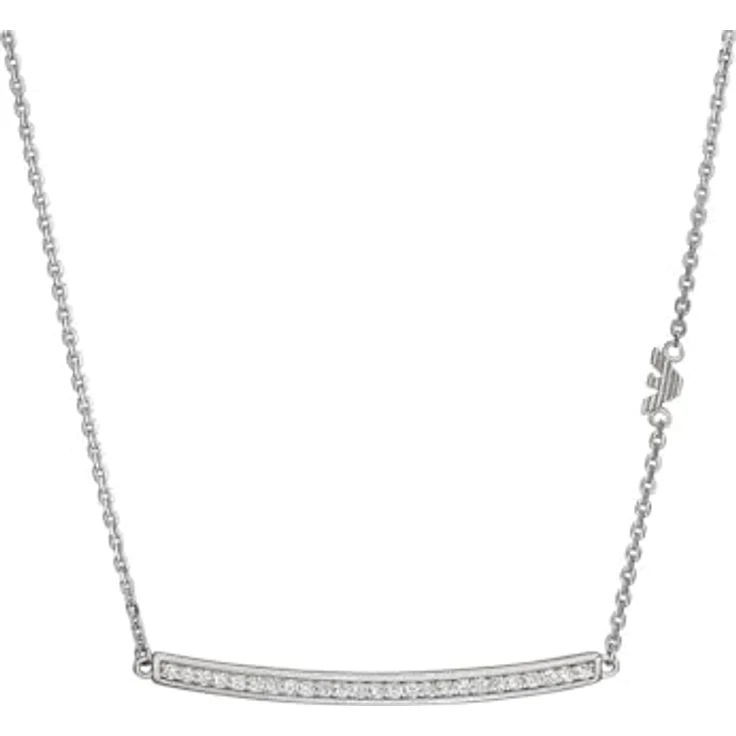 EMPORIO ARMANI Damenkette Plakette, Sterling Silber poliert mit Karabinerverschluss, EG3591040 – Bild 1