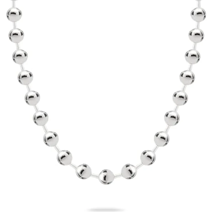 Liebeskind Berlin Damen Halskette LJ-1710-N-45, Edelstahl in IP Rhodium, 45 cm Kugelkette mit Karabinerverschluss – Bild 1