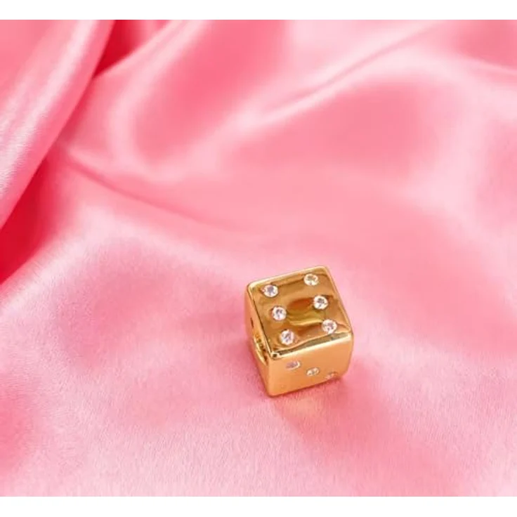 Anduonie Charm Gold Stopper, Silber 925 Anhänger mit rotem Design, kompatibel mit europäischen Armbändern und Halsketten für Frauen – Bild 2
