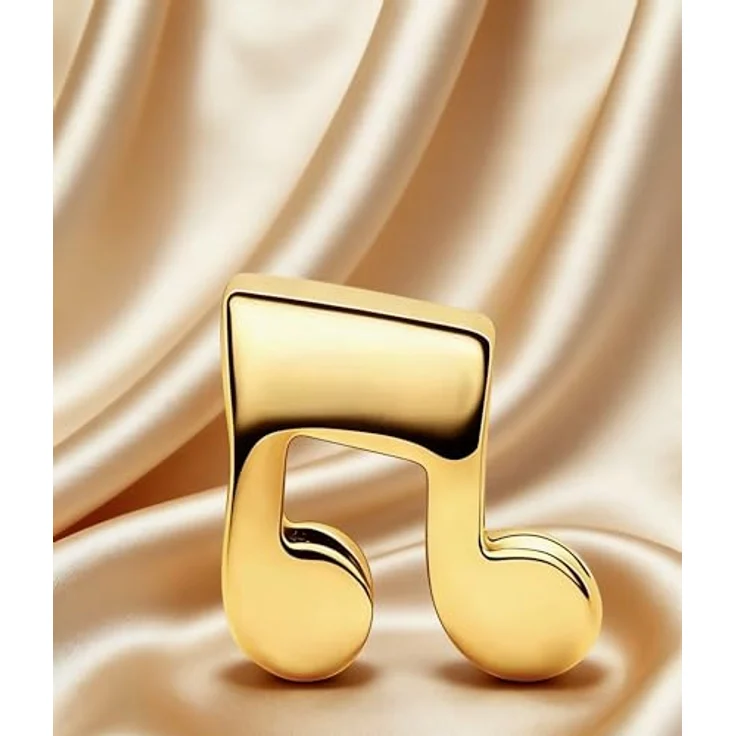 Anduonie 925 Silber Charm Anhänger mit Gold Stopper, roter Musik-Bead, kompatibel mit europäischen Armbändern und Halsketten für Frauen – Bild 4