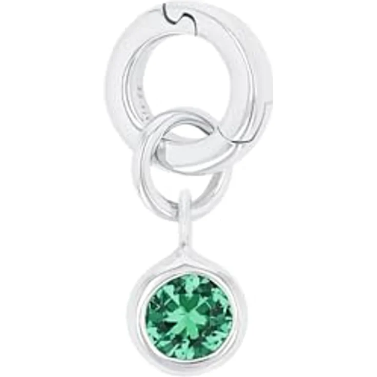 Amor Charm "Januar" 925 Sterling Silber Damen Charm mit Zirkonia, 1,5 cm, in Geschenk Box – Bild 2