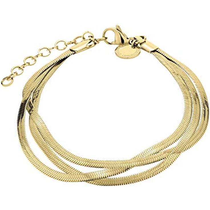 LIEBESKIND Edelstahl Layeringarmband, 21,5 cm, mit Karabinerverschluss, zeitloses Design – Bild 1