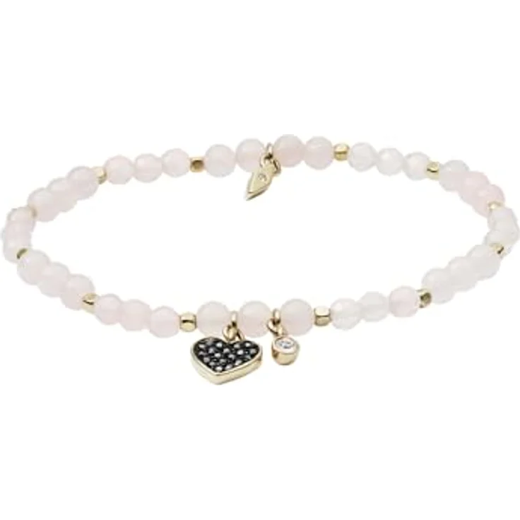 Fossil Damen Armband Wellness, Rosa Halbedelstein, Innenlänge 165 mm, JA6922710 – Bild 1