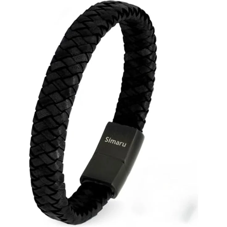 Simaru Narvik, Echtleder-Armband für Frauen & Männer mit Edelstahl-Magnetverschluss, 12mm breit, Premium-Qualität Made in Germany – Bild 1