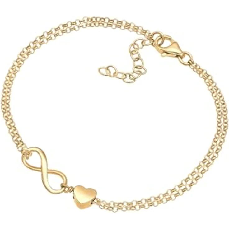 Elli Armband Damen Herz Liebe Unendlichkeit Infinity, 925 Sterling Silber, handgefertigt und anlaufgeschützt – Bild 2
