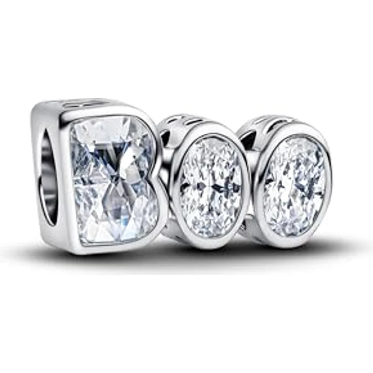 PANDORA Moments BOO Glow-in-the-dark Charm, Sterling Silber mit Zirkonia, Halloween Schmuck, kompatibel mit Moments, 794060C01 – Bild 1