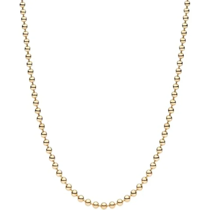 PANDORA Damen-Kette Kugelkette Goldfarben 50 cm mit Karabinerverschluss – Bild 1