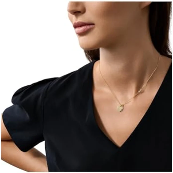 Emporio Armani Damen-Halskette aus Sterlingsilber mit Karabinerverschluss, Glänzendes Gold – Bild 3