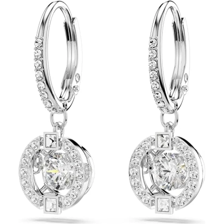 Swarovski Ohrstecker Una Sparkling Dc 5504652, Metall mit Kristallen, Druckverschluss, 2,6 cm lang, 1 cm breit – Bild 3