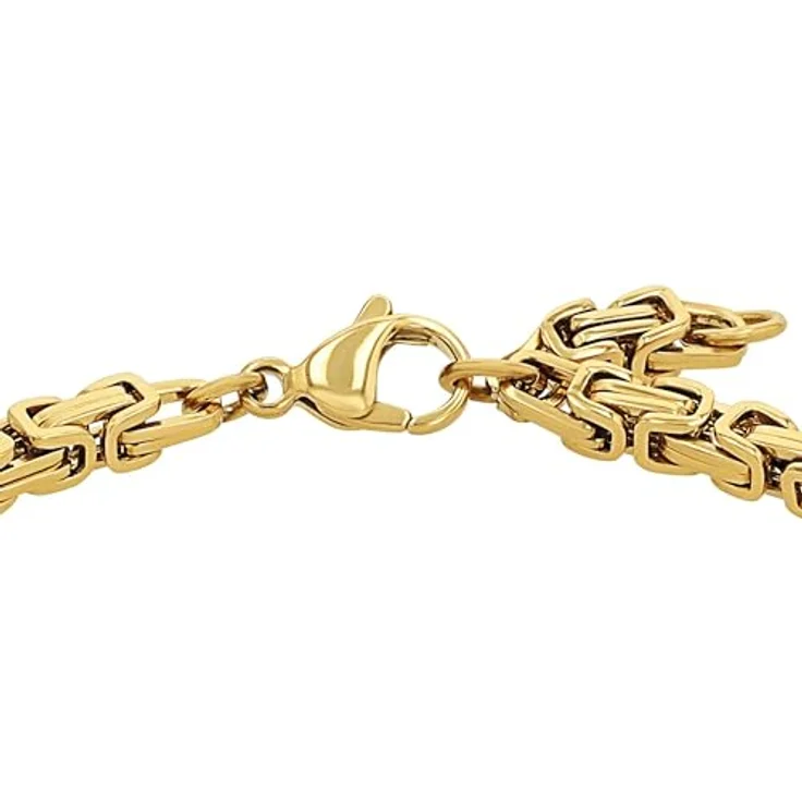 Amor Unisex Armband Edelstahl, 19+2 cm, Gold, mit Karabinerverschluss, in Schmuck Geschenk Box, 2037334 – Bild 3