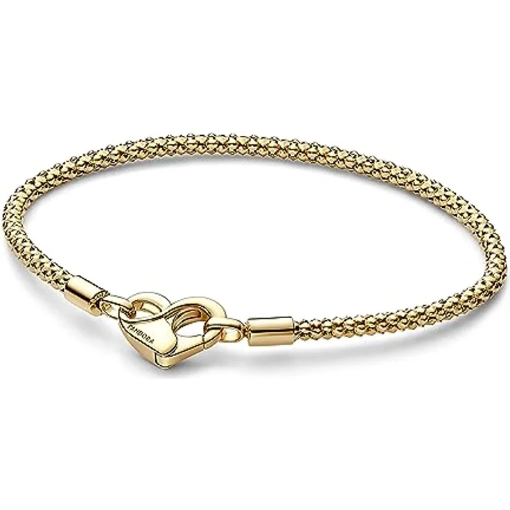 Pandora Armband Moments 562731C00-19, Armschmuck mit eleganten Charms, silberfarben