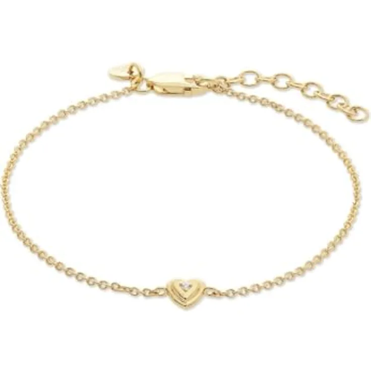 Guido Maria Kretschmer Damen-Armband aus 925er Silber mit Zirkonia, Gelbgold, One Size 32030293