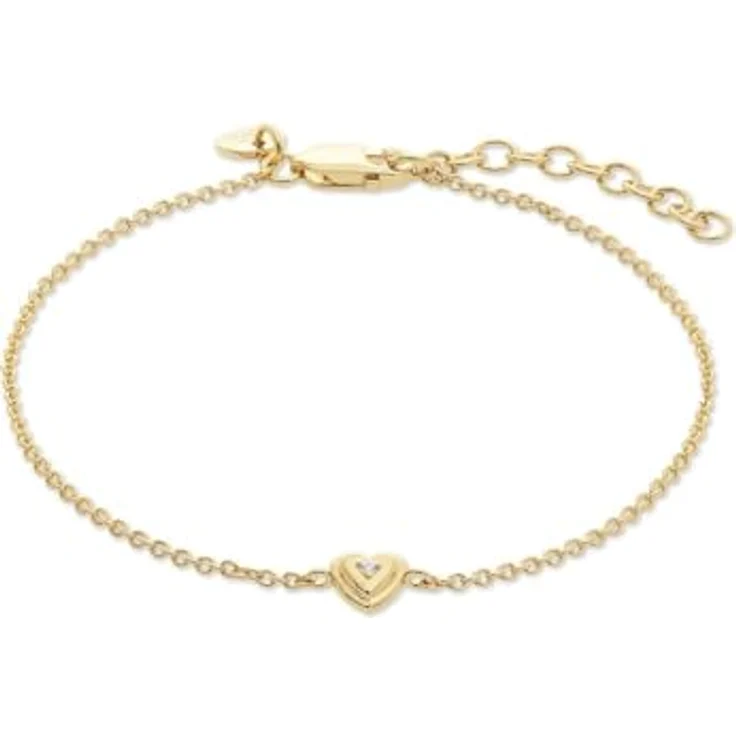 Guido Maria Kretschmer Damen-Armband aus 925er Silber mit Zirkonia, Gelbgold, One Size 32030293 – Bild 1