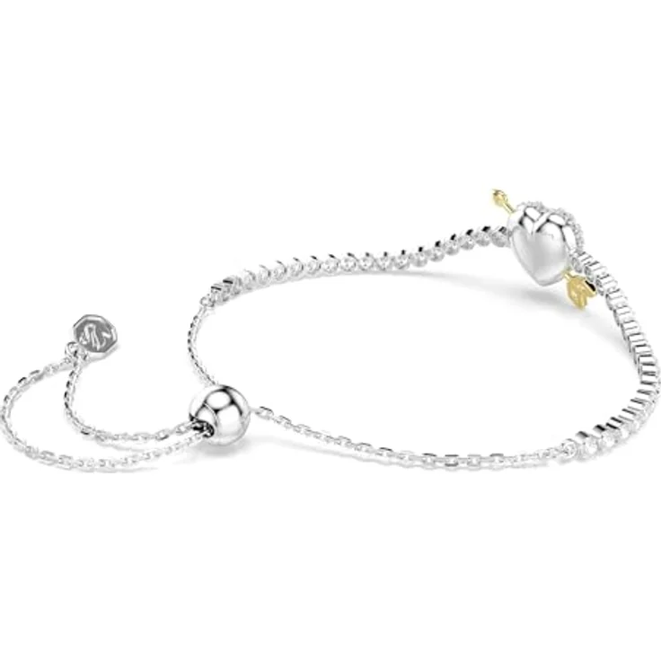 Swarovski Idyllia Armband, Herz mit Pfeil, Weiß, Rhodiniert, Anpassbare Größe, Verschiedene Schliffe – Bild 5