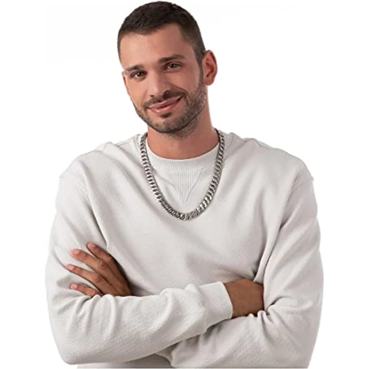 FAVS Herren-Halskette Edelstahl, 60 cm lang, 1,3 cm breit, Geschenkbox inkludiert, Modell 88323254 – Bild 5