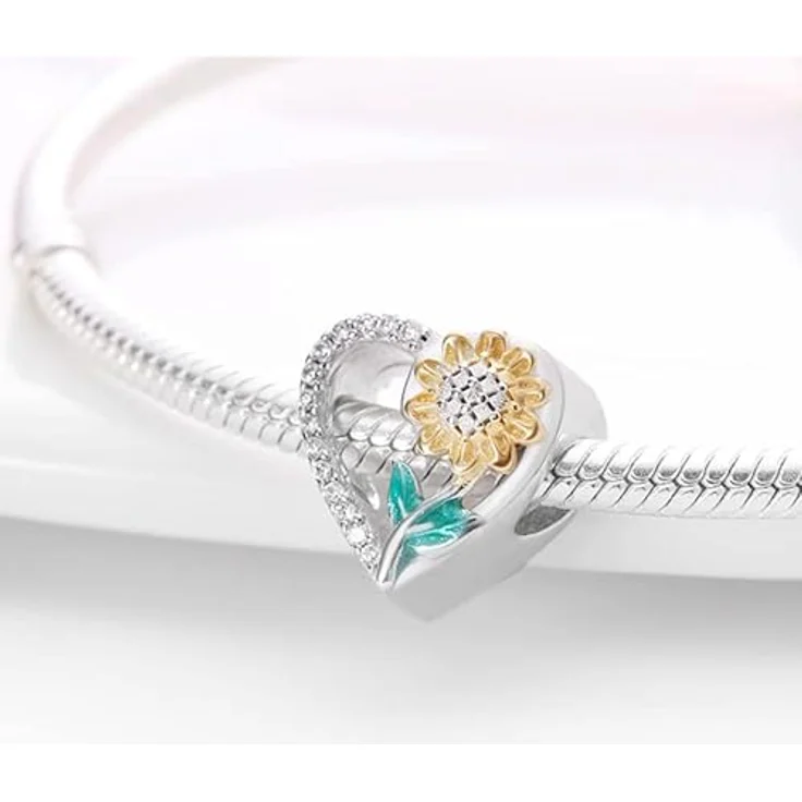 Pandach Charm Anhänger für Armband und Halskette, 925 Sterling Silber mit Zirkonia-Steinen, kompatibel mit europäischen Armbändern für Damen und Mädchen – Bild 4