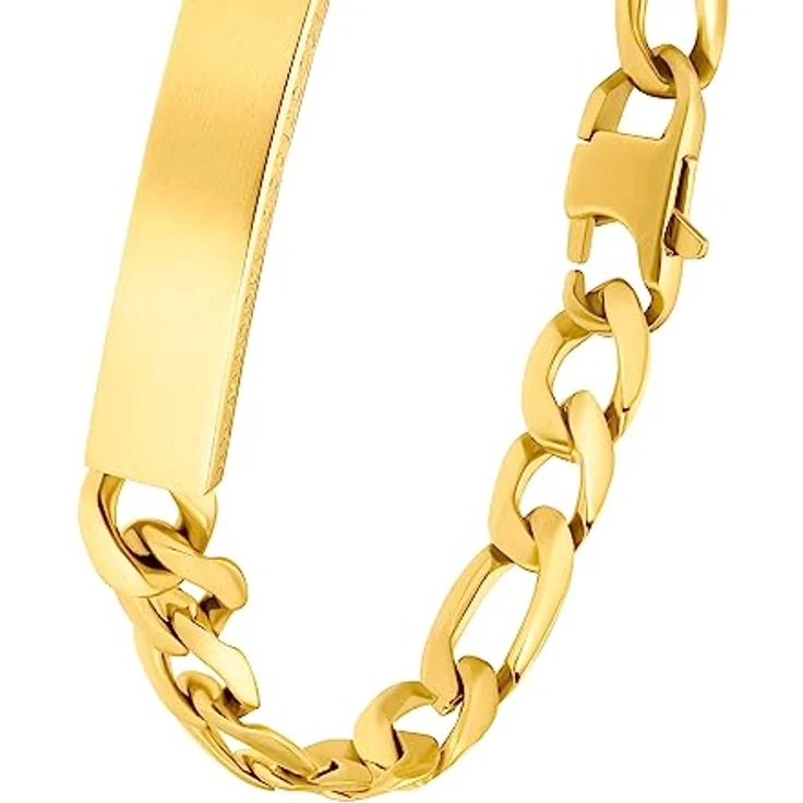 JOOP! Identarmband Edelstahl Unisex, 22,5 cm, Gold, mit Karabinerverschluss, in Schmuck Geschenk Box, 2035896 – Bild 2