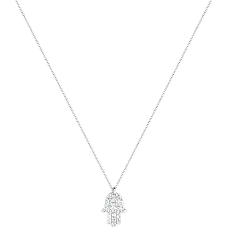 Elli Halskette Damen Hamsa Hand Anhänger mit Kristallen, 925 Sterling Silber, handgefertigt – Bild 2