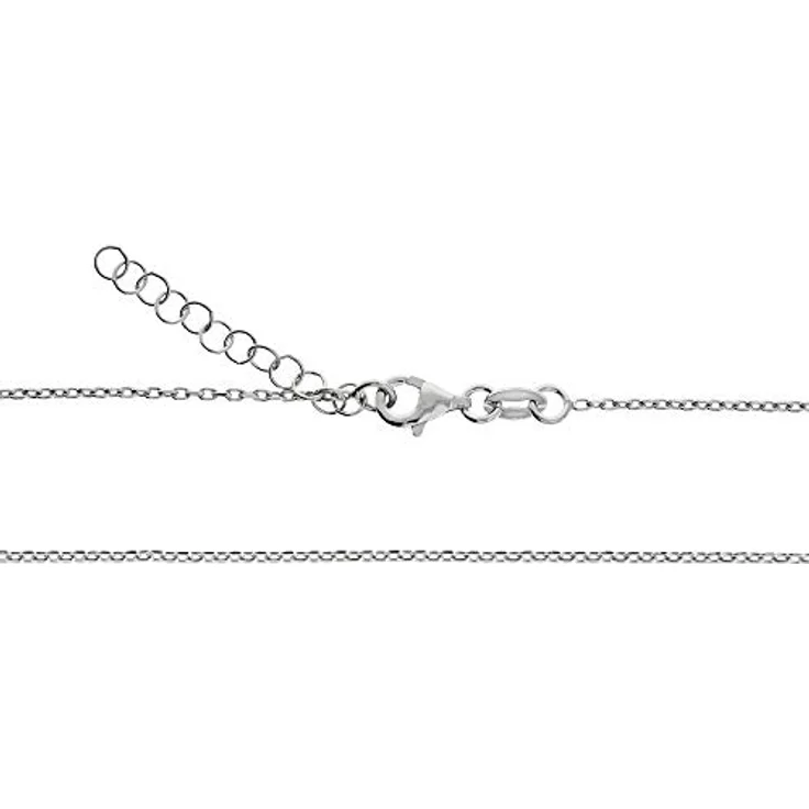 Diamonds by Ellen K. Damen Halskette 925/- Sterling Silber, 45+3 cm, glänzend mit weißem Diamant 0,008 ct, Buchstabe M – Bild 3