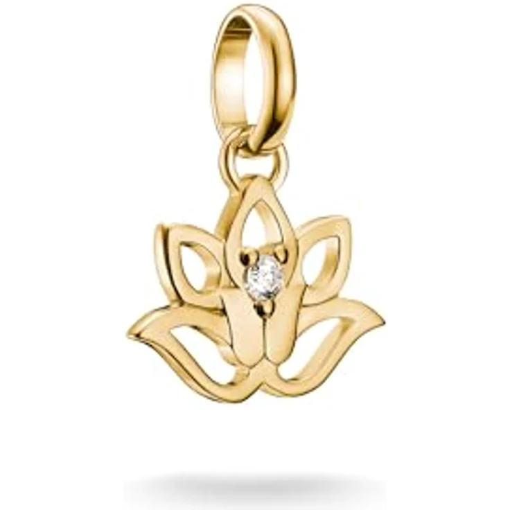 Thomas Sabo Charm Club Connect Charm-Anhänger Lotusblüte, 18k vergoldet, recyceltes 925 Silber, vielseitig einsetzbar CC1204-414-14 – Bild 1