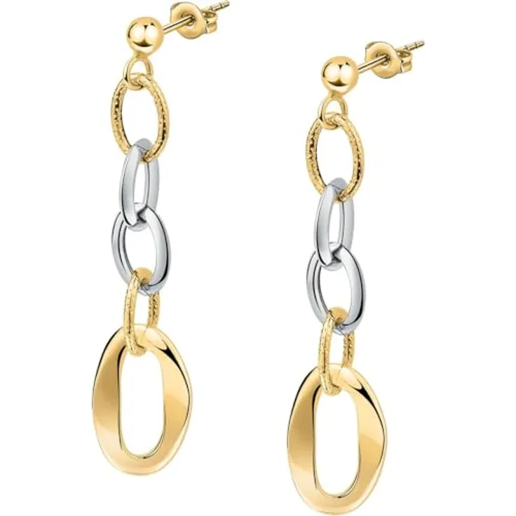 CHRIST Damen-Ohrhänger 585er Gelbgold und 585er Weißgold, zeitloses Design, One Size, Modell 89131979