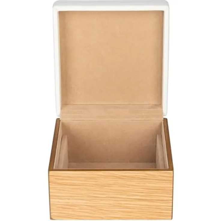 Windrose Schmuckkästchen wood/cream, handgefertigte Aufbewahrung für Schmuck mit weicher Innenpolsterung