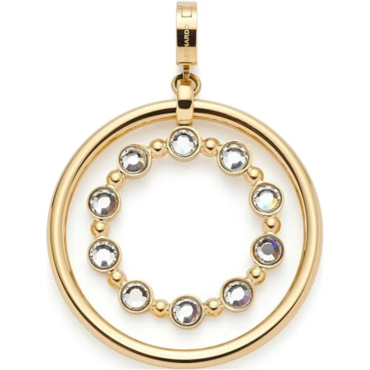 JEWELS BY LEONARDO Anhänger Bobby, goldfarbener Edelstahl Ketten-Anhänger mit beweglichem Innenring und Clip-&-Mix System, Schmuck Geschenk für Frauen, 024944 – Bild 1
